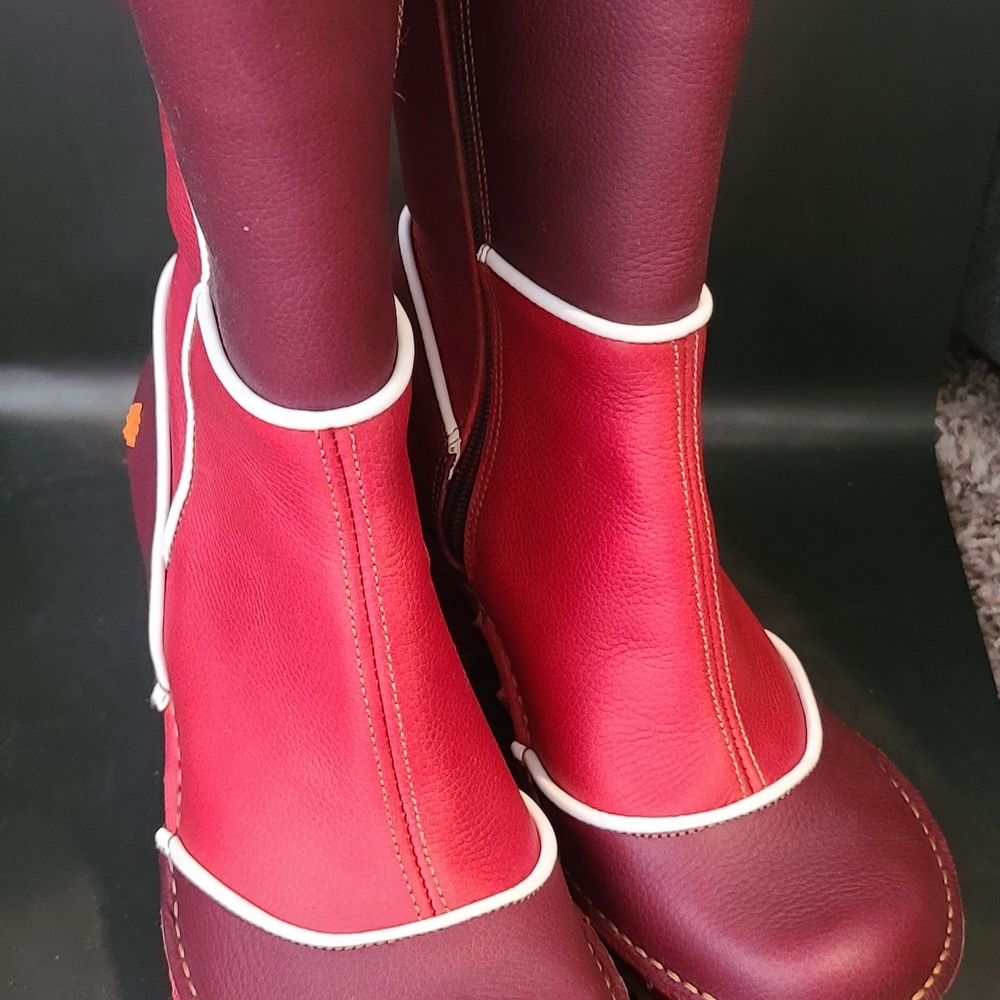 Stylish Red and Burgundy Women's Boots